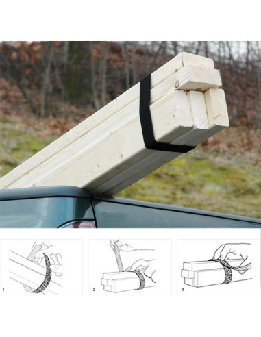 Correas de Cable Reutilizables Ywhomal 1.27 cm x 6.1 m Nylon