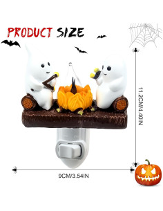 Luz Nocturna Fantasmal LED 3D Oyeftp - Fogata Halloween 2