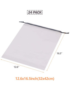 Juego de 24 Bolsas Transparentes para Zapatos 41.9x32cm 2