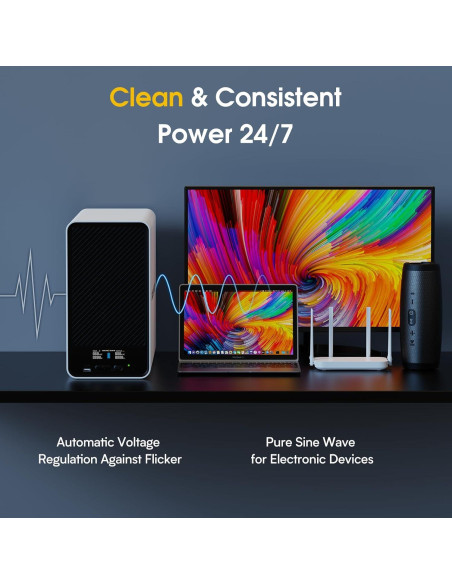 UPS GOLDENMATE 1500VA/1000W Batería de Litio con 8 Salidas