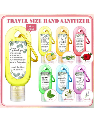 Paquete de 24 llaveros desinfectantes de manos 30 ml Sacubee