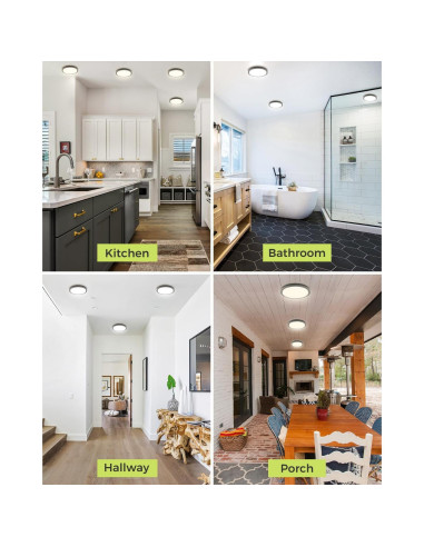 6PACK Luz de Techo LED Hepside 15W 1500Lm 3CCT 19.05cm