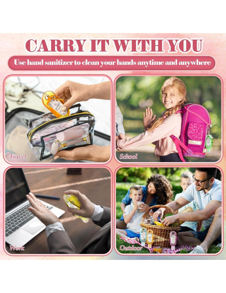 Paquete de 24 llaveros desinfectantes de manos 30 ml Sacubee