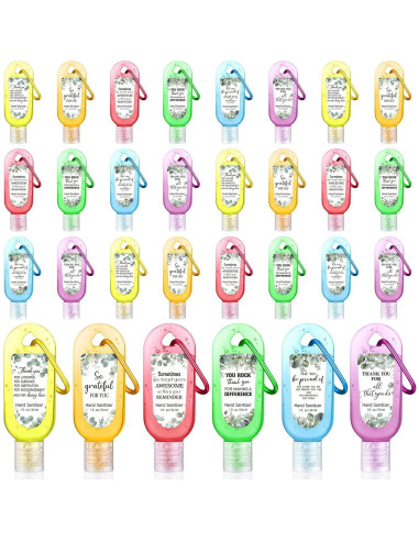 Paquete de 24 llaveros desinfectantes de manos 30 ml Sacubee