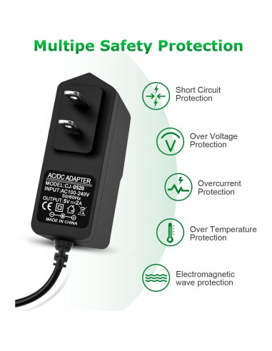 Adaptador de corriente 5V 2A 10W Arkare con 8 enchufes DC