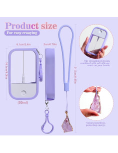 Botellas de Spray NVTED 50 ml Recargables con Lanyard 4 Pcs 2