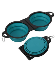 Cuencos Duales Plegables HDhqzm para Perros 32x13cm