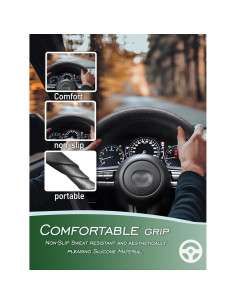 Cubierta de Volante LRITER FXPXL Silicona Antideslizante Negro 2