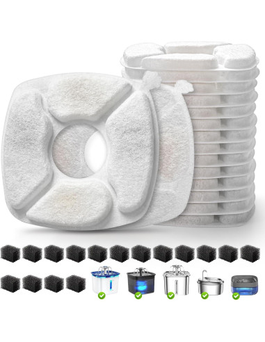 32 Filtros de Reemplazo para Fuente de Agua para Gatos VANVE