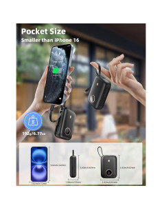 Banco de Energía 10,000mAh Carga Rápida 22.5W USB-C Integrado 2