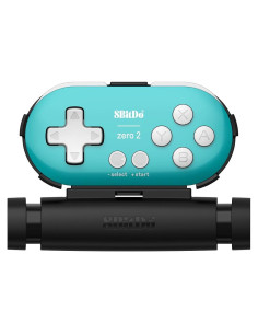 Controlador Mini Bluetooth 8BitDo Zero 2 Turquesa con Clip Móvil