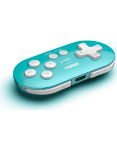 Controlador Mini Bluetooth 8BitDo Zero 2 Turquesa con Clip Móvil 2
