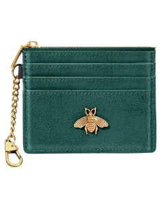 Monedero RFID SEAVILIA Verde con Llavero y Abeja para Mujeres