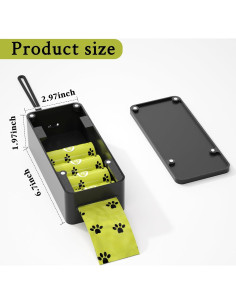 Dispensador de Bolsas de Excremento de Perro Flenpptly con 60 Bolsas 2