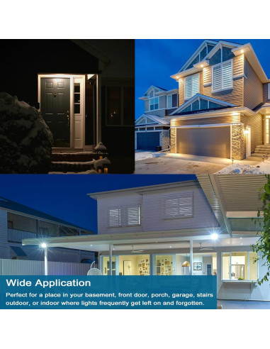 Bombillas LED E26 9W con Sensor de Movimiento 800lm 5000K (Paquete de 2)