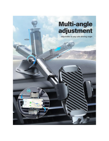 Soporte para Teléfono de Coche Tsryrlr - Ventosa Fuerte 360