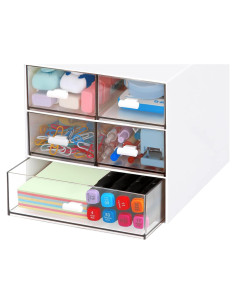 Organizador de Escritorio LETURE con 5 Cajones Blanco