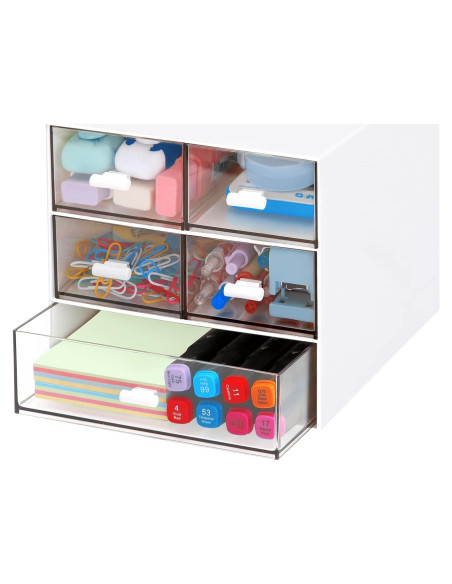 Organizador de Escritorio LETURE con 5 Cajones Blanco