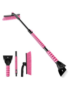 Raspador de Hielo y Cepillo de Nieve OUSHASAA 89.6-111.8 cm Rosa