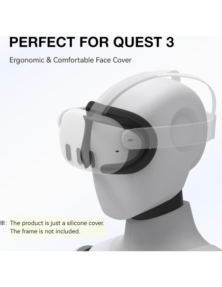 Cubierta Facial de Silicona APEXINNO para Meta Quest 3 - Comodidad y Resistencia al Sudor