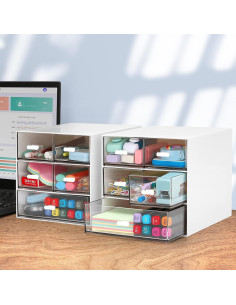 Organizador de Escritorio LETURE con 5 Cajones Blanco 2