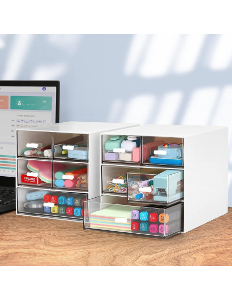 Organizador de Escritorio LETURE con 5 Cajones Blanco