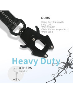 Correa Táctica para Perros MYDEERYOO 4-6 Pies Bungee Reflectante 2