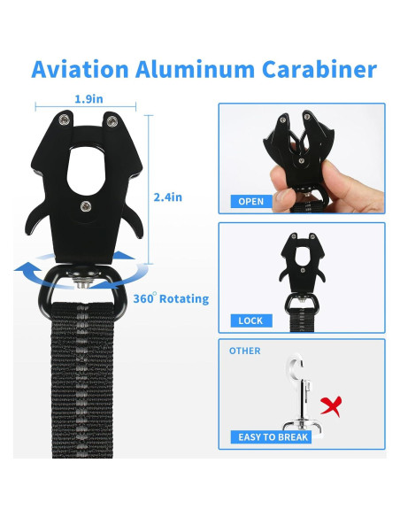 Correa Táctica para Perros MYDEERYOO 4-6 Pies Bungee Reflectante