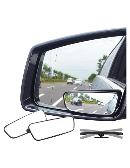 Espejo de Punto Ciego Ampper Am-BSM1001, 2 Piezas, HD Convexo