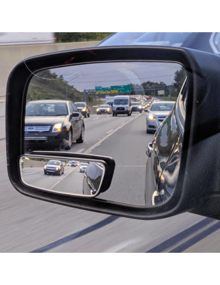 Espejo de Punto Ciego Ampper Am-BSM1001, 2 Piezas, HD Convexo