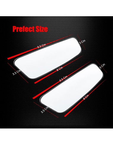 Espejo de Punto Ciego Ampper Am-BSM1001, 2 Piezas, HD Convexo