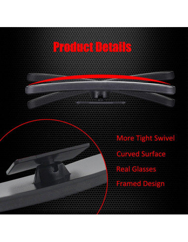 Espejo de Punto Ciego Ampper Am-BSM1001, 2 Piezas, HD Convexo