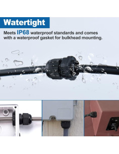 50 Conectores de Cable Impermeables Nylon PG7 PG9 PG11 PG13.5 2