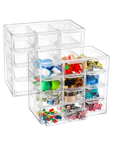 Organizador de Escritorio YOUEON 2 Paquete con 12 Cajones