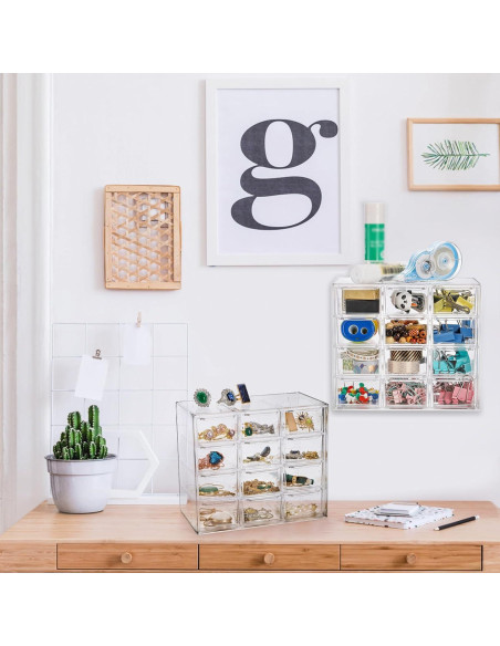 Organizador de Escritorio YOUEON 2 Paquete con 12 Cajones Organizador de Escritorio YOUEON 2 Paquete con 12 Cajones