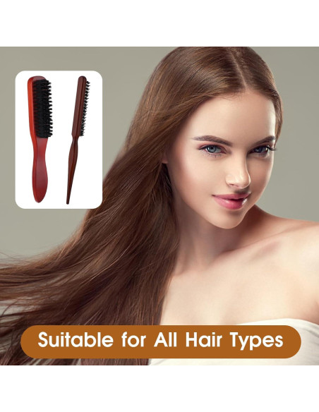 Conjunto de Cepillos para Cabello Bewudy 5 Piezas Nylon Madera