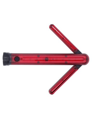 Baton de Seguridad Vial LED Focket con Luz Roja y Base Magnética
