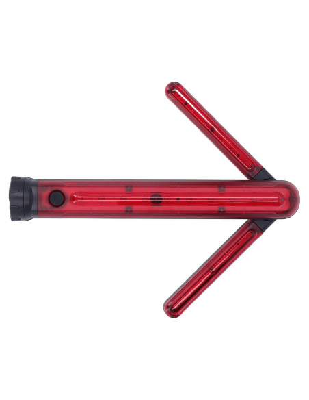 Baton de Seguridad Vial LED Focket con Luz Roja y Base Magnética