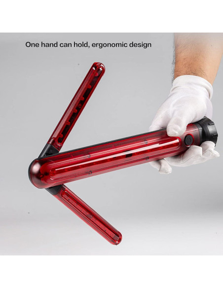Baton de Seguridad Vial LED Focket con Luz Roja y Base Magnética