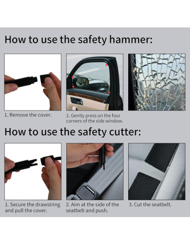 Herramienta de Escape de Coche Penitue F35025 2 en 1 Martillo y Cortador