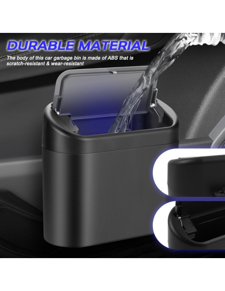 Cubo de Basura para Auto YGDMD con Tapa y Luz - 6L