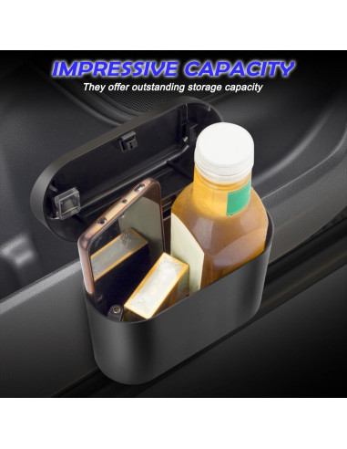 Cubo de Basura para Auto YGDMD con Tapa y Luz - 6L