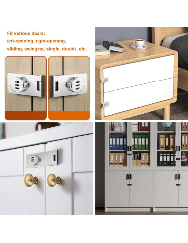 Cerradura de Armario ETEKJOY Sin Llave 3 Dígitos Seguridad
