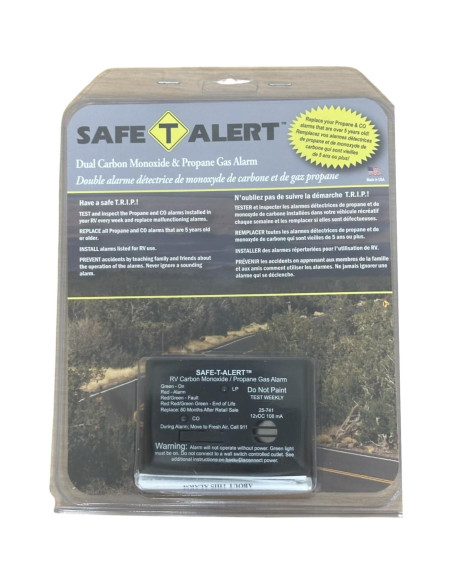 Alarma Doble Safe T Alert 25-741-BL Propano y CO 12V