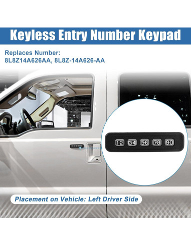 Teclado de Entrada Sin Llave X AUTOHAUX para Ford 2005-2010