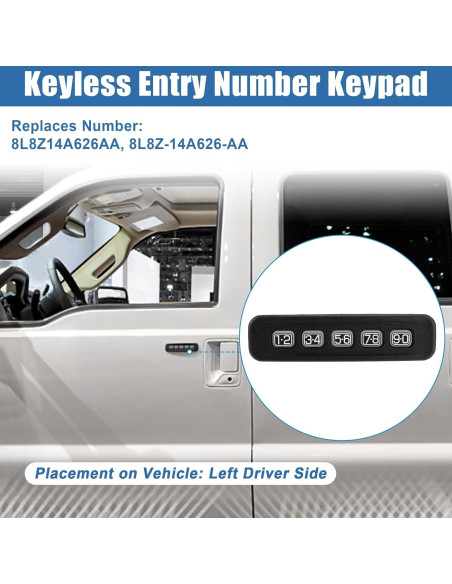 Teclado de Entrada Sin Llave X AUTOHAUX para Ford 2005-2010