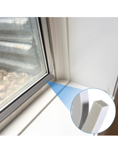 4 Rollos Sello de Espuma Aislante Josojoou 2m Gris