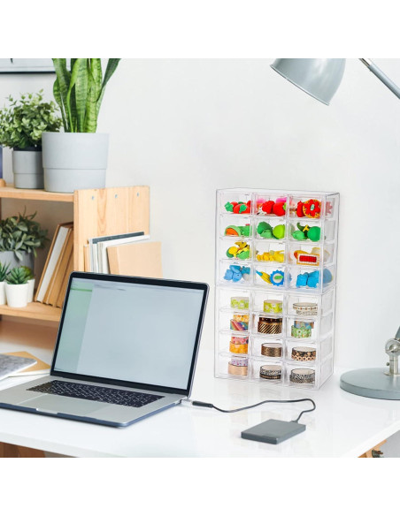 Organizador de Escritorio YOUEON 2 Paquete con 12 Cajones Organizador de Escritorio YOUEON 2 Paquete con 12 Cajones