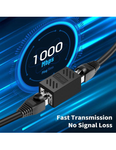 Acoplador RJ45 Hembra a Hembra YuRui para Cat7/Cat6/Cat5e - 4 Pcs 2