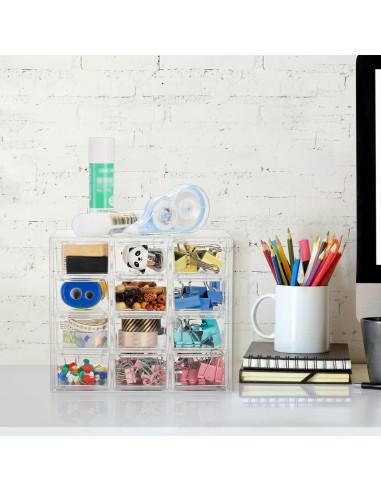 Organizador de Escritorio YOUEON 2 Paquete con 12 Cajones